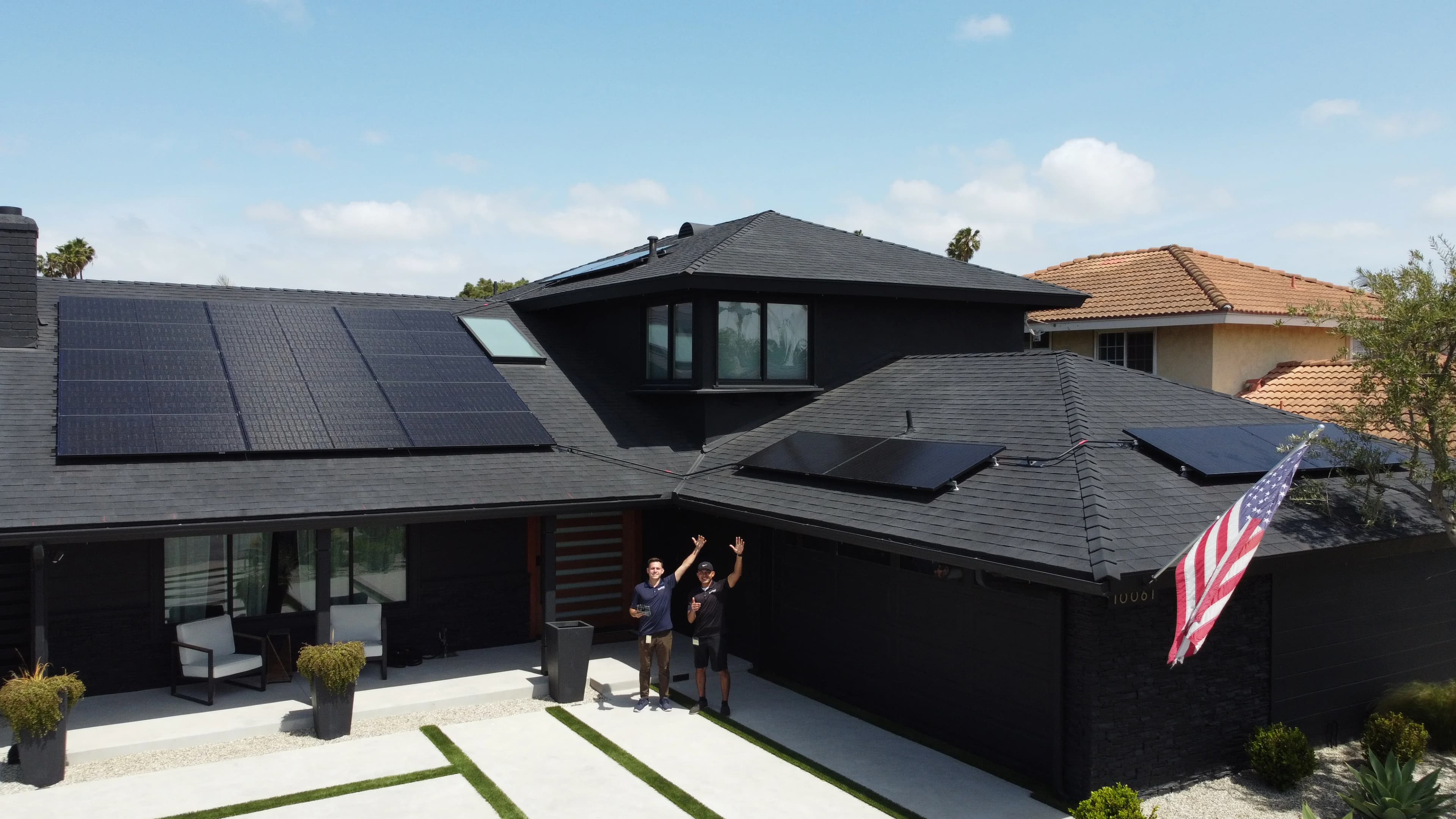 Completed rooftop solar install on a South Shore home